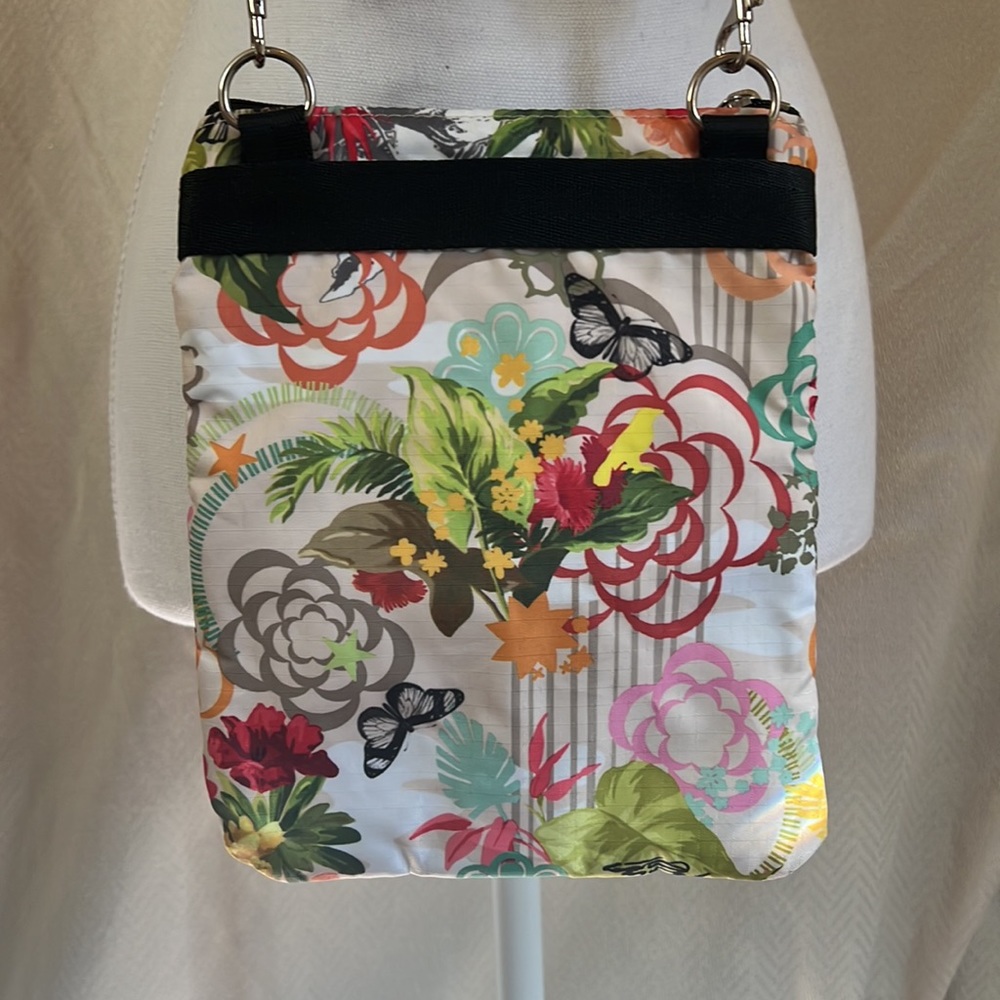 LeSportSac Flower and Butterflies Multicolored Crossbody Bag NWOT - Picture 5 of 13